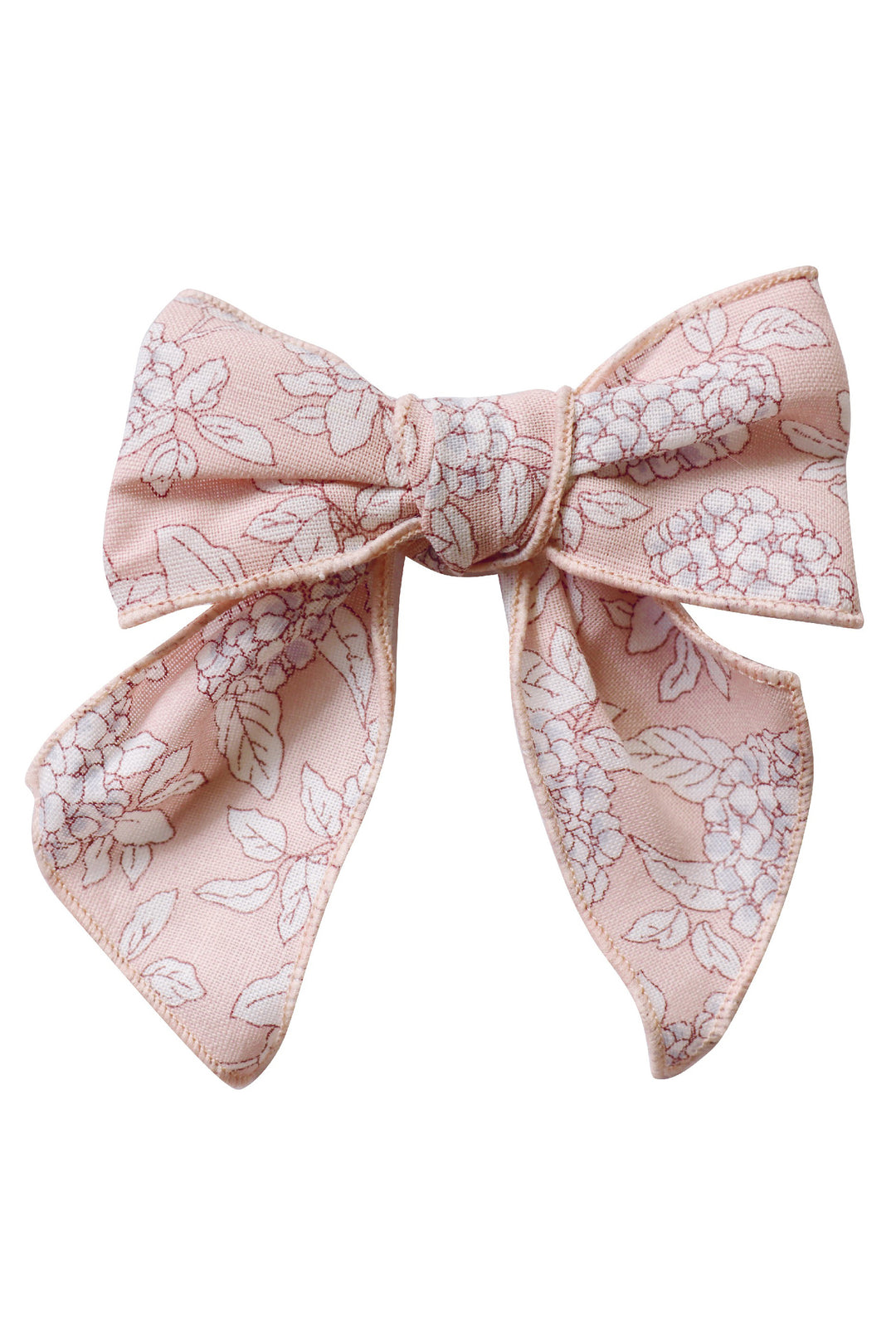 Calamaro Dusky Pink Floral Hair Bow | iphoneandroidapplications