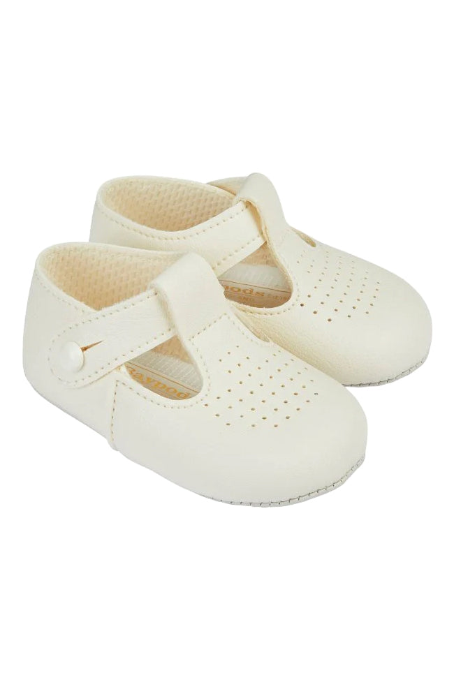 Baypods Cream T-Bar Soft Sole Shoes | iphoneandroidapplications
