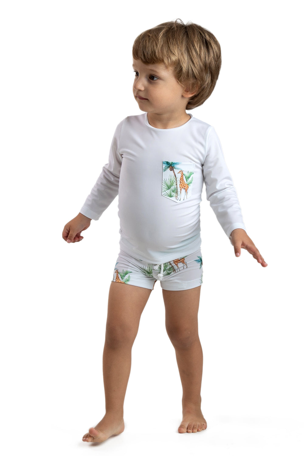 Meia Pata PREORDER - GIRAFFES Lycra Swim Top | iphoneandroidapplications