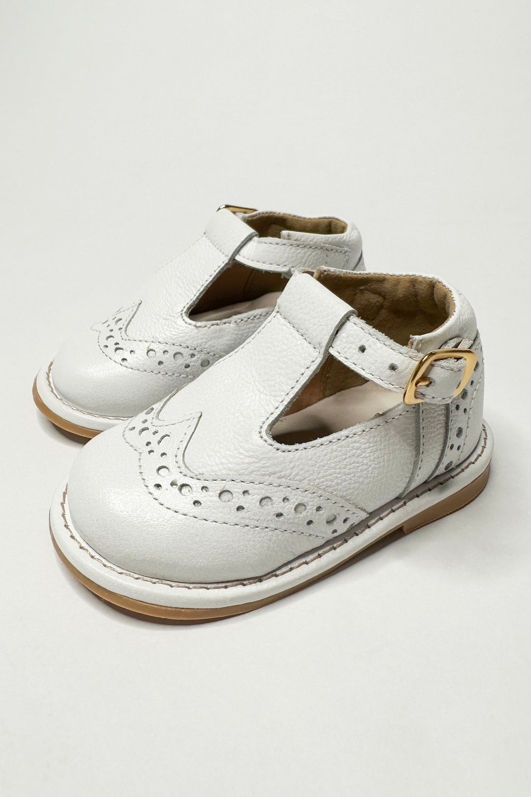 Ananás Petit "Woody" White Leather Shoes | iphoneandroidapplications