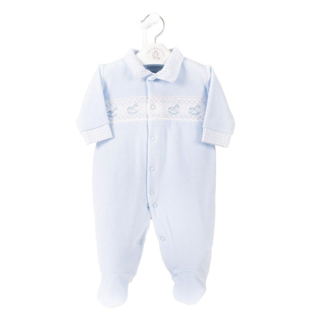 smocked sleepsuit