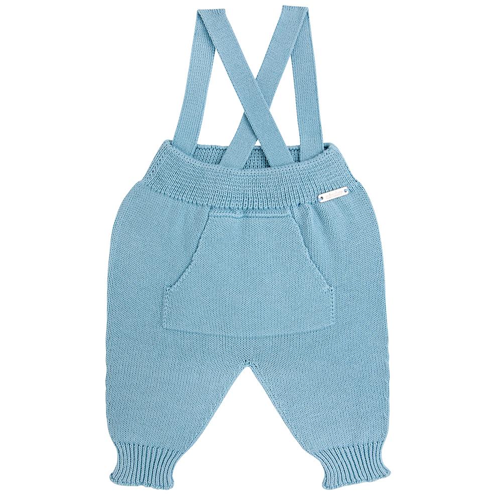 Condor Cloud Blue Knitted Trousers with Braces | iphoneandroidapplications