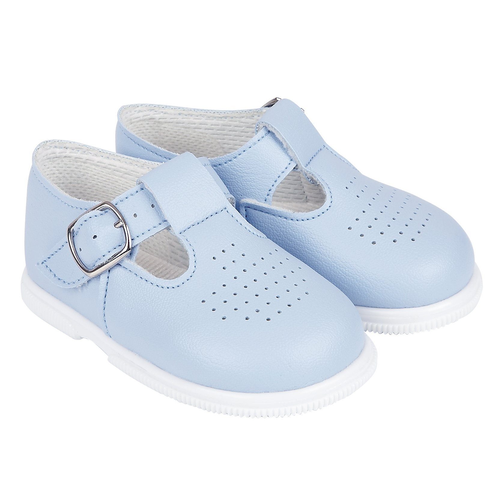 Light Blue T-Bar Hard Sole Shoes 