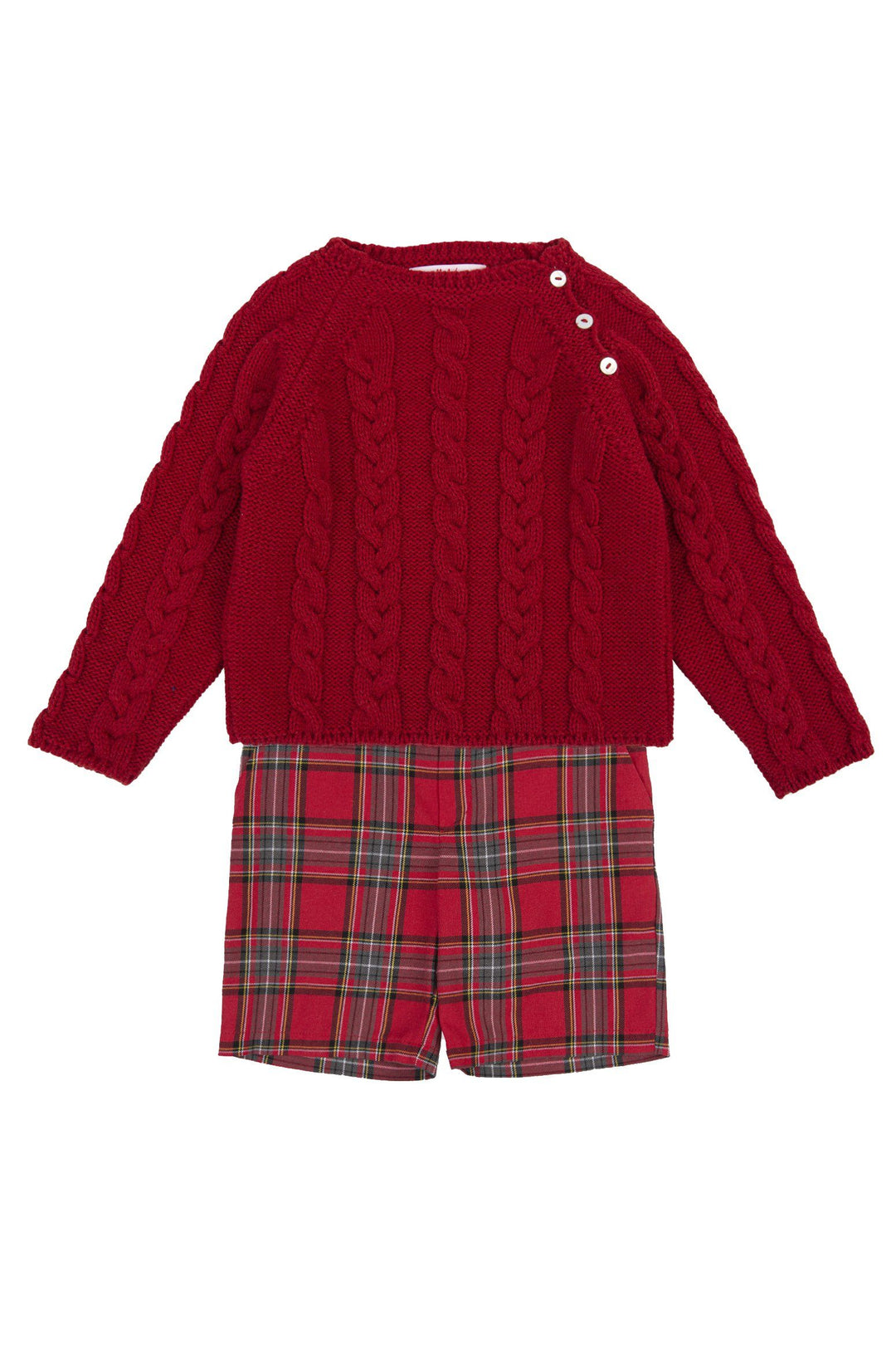 TUTTO PICCOLO AW20-21 GIRLS RED TARTAN DRESS & TIGHTS REF.: 9236 