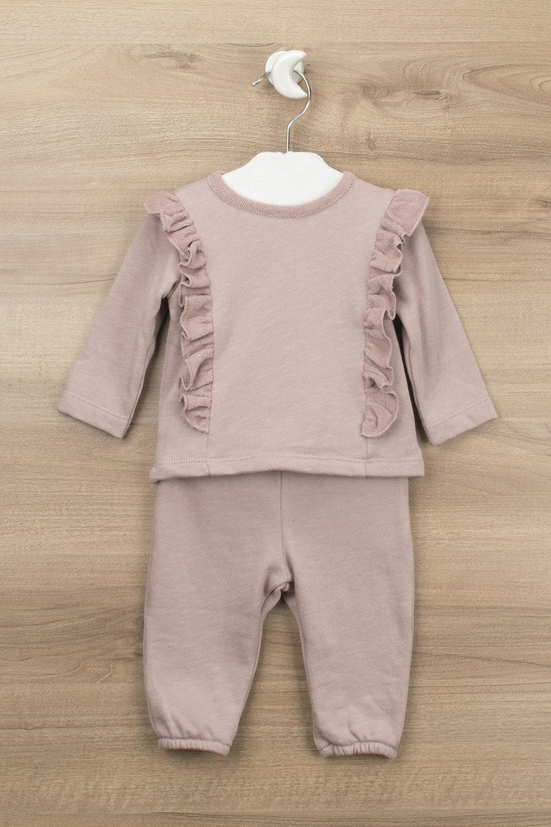 Babidu "Olivia" Organic Cotton Ruffle Tracksuit | iphoneandroidapplications