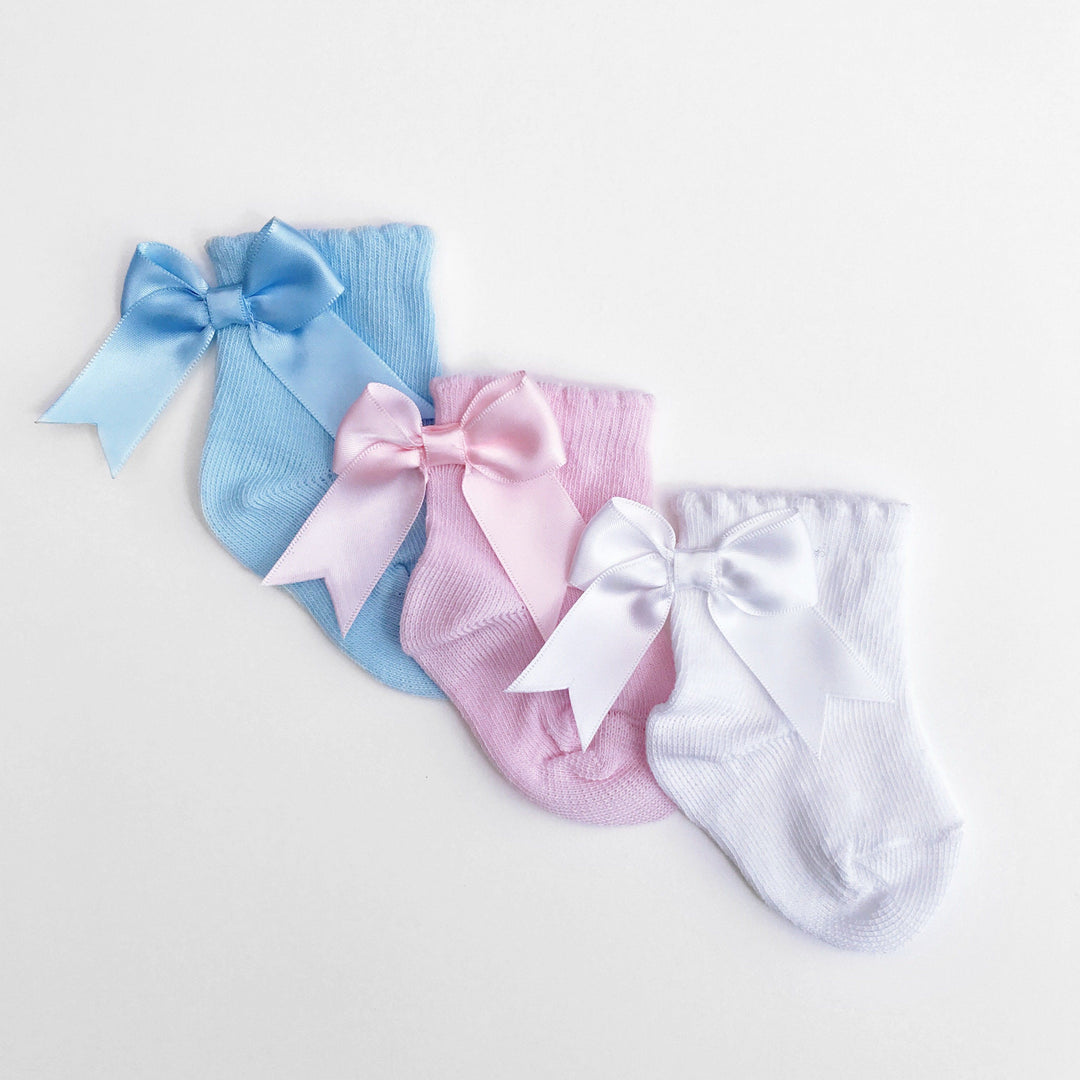 Kinder Satin Bow Ankle Socks | iphoneandroidapplications