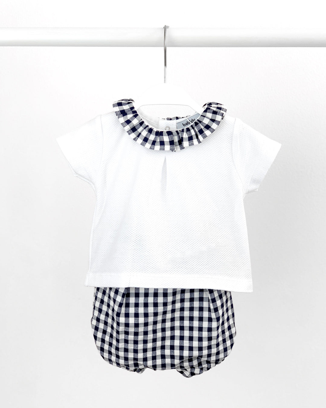 Babidu SEERSUCKER GINGHAM | Navy Blouse & Bloomers | iphoneandroidapplications