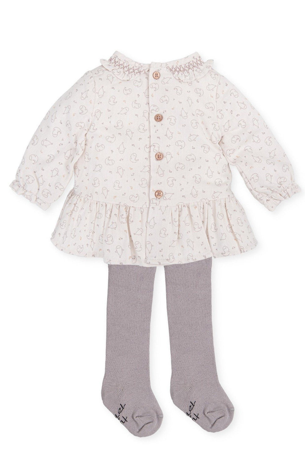 Tutto Piccolo baby girls long-sleeved dress & tights 9214-20 Pink