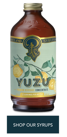 Yuzu syrup bottle. Click to shop all syrups.