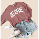 Load image into Gallery viewer, Delaware Sweatshirt - Delaware Cropped Sweatshirt - Delaware Shirts - University of Delaware Crop Top - Fleece Sweatshirt
