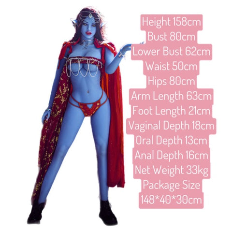 Blue Skin Sex Doll 158cm / D cup