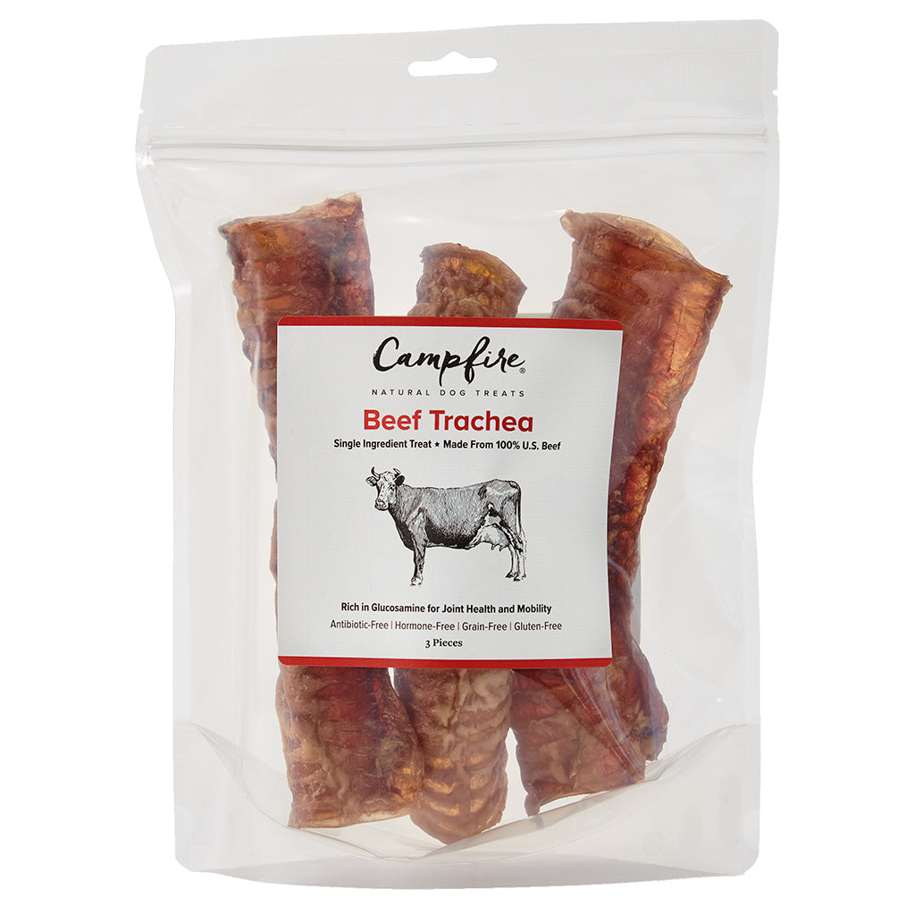 Beef Trachea for Dogs (8-10 Inch) | Sourced & Made in USA - Campfire Treats