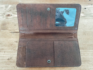 Genuine Leather Buckstitch Wallet
