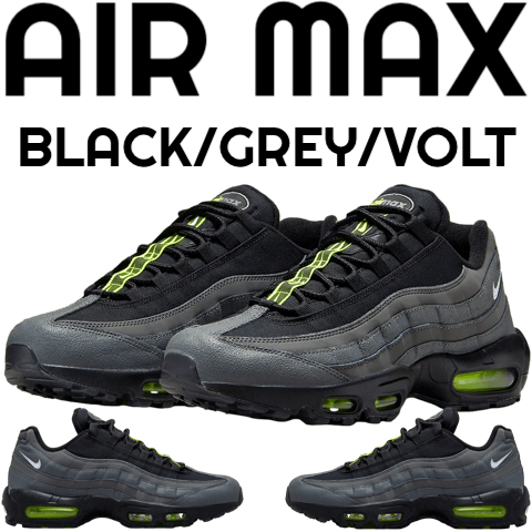 Black Grey Volt 95s Sneaker Clothing Shirts Tees