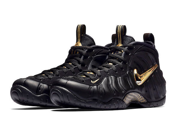 black and gold foamposites