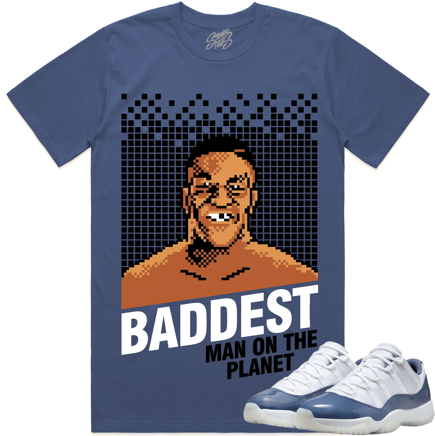 Jordan 11 Low Diffused Blue 11s Sneaker Tees - Shirt to Match - Baddest - XGear101.com product image