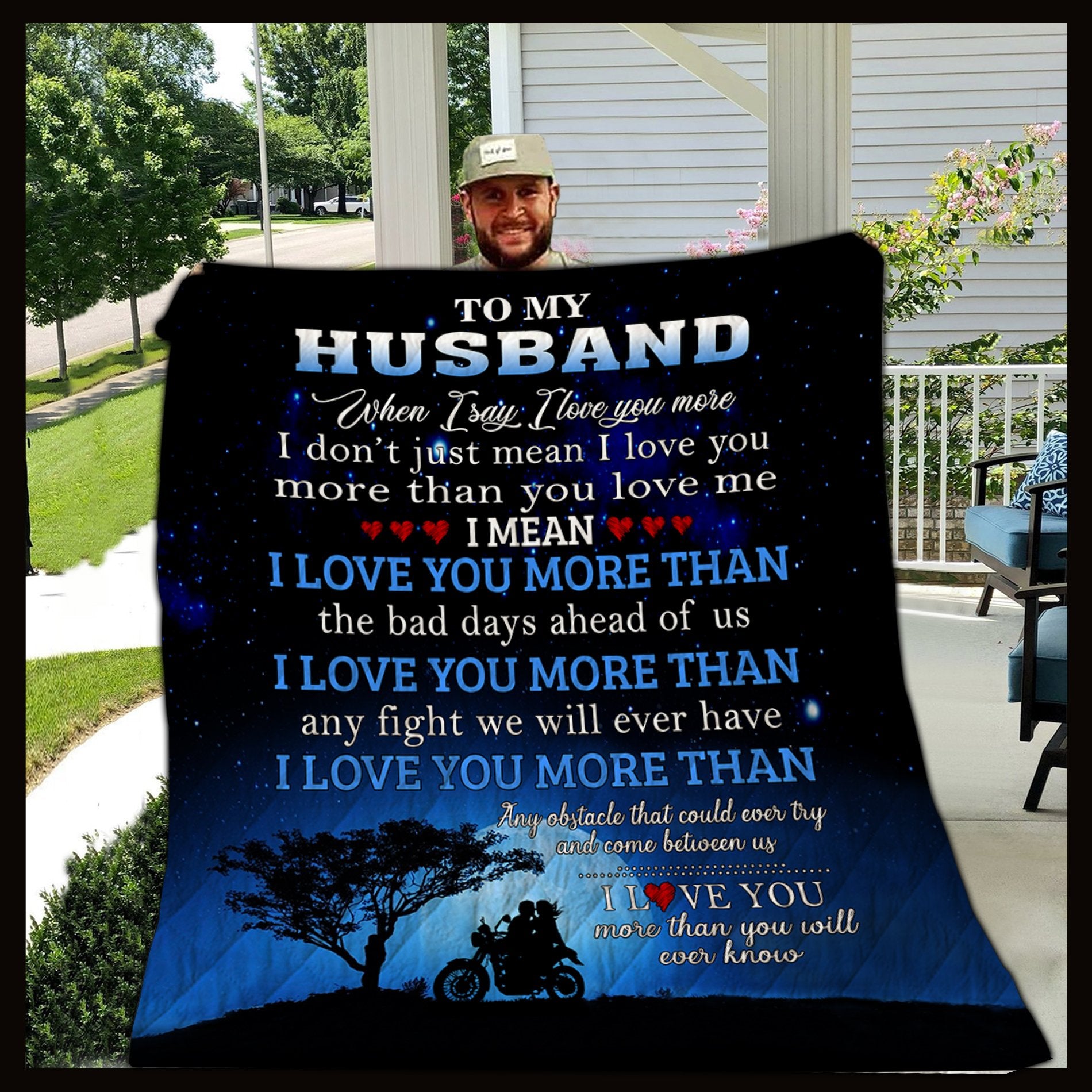 Cl43 Lvl Biker Quilt To My Husband I Love You More Than Way Of The Warrior