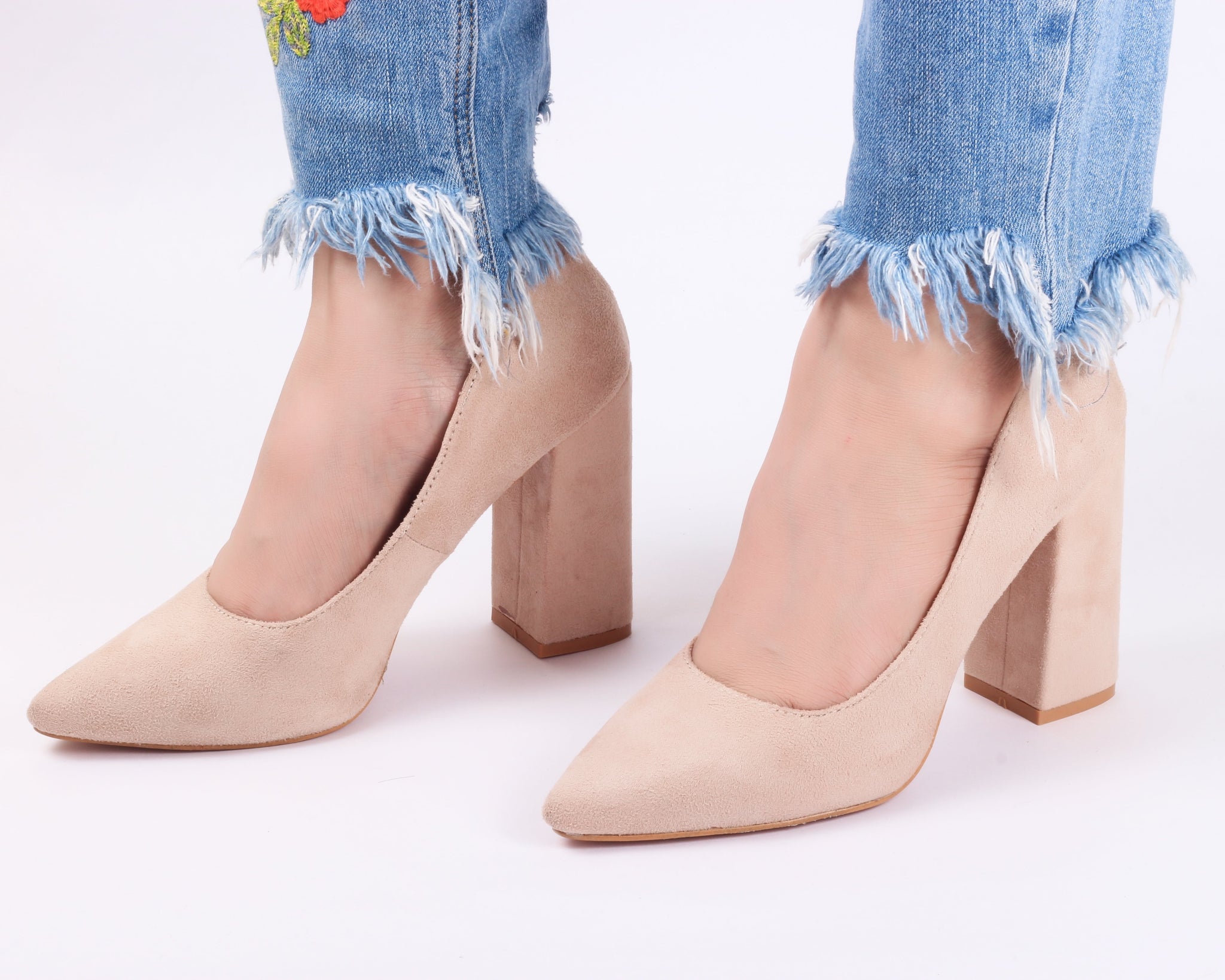 block high heel pumps