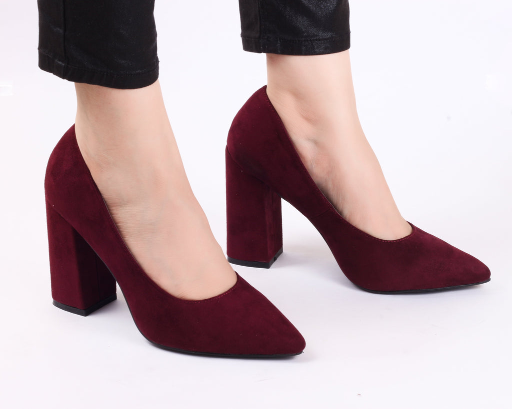 Classic Block Heel Wine | Pumps 