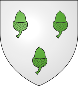 AIKENHEAD of that Ilk Argent, three acorns, slipped, Vert.