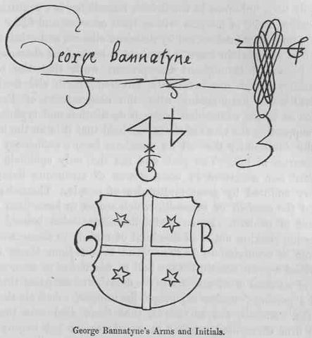 George Bannatyne’s Arms and Initials.