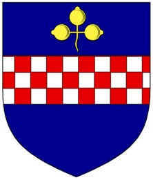 William Henry BOYD of Ballymacool, co. Donegal His sons; 1)John Dopping BOYD 2)William Henry Ker Porter BOYD 3)Charles Knox Basil BOYD Azure a fess chequy Argent and Gules in chief a trefoil Or