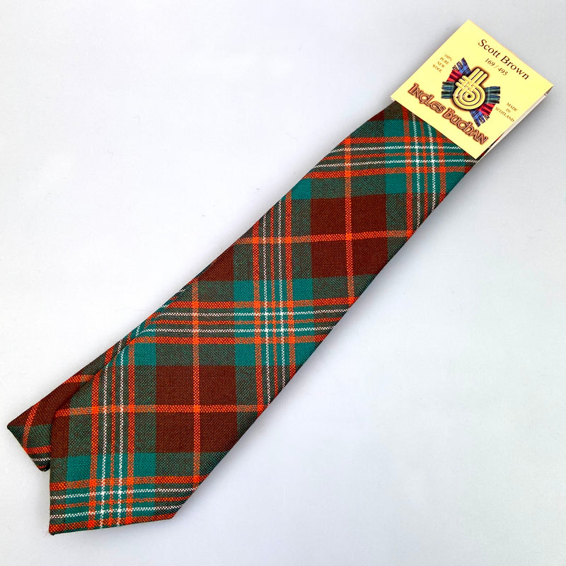 Pure Wool Tie in Scott Brown Ancient Tartan.