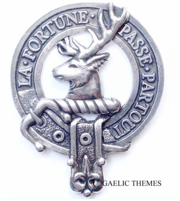 Rollo Clan Crest Badge In Pewter