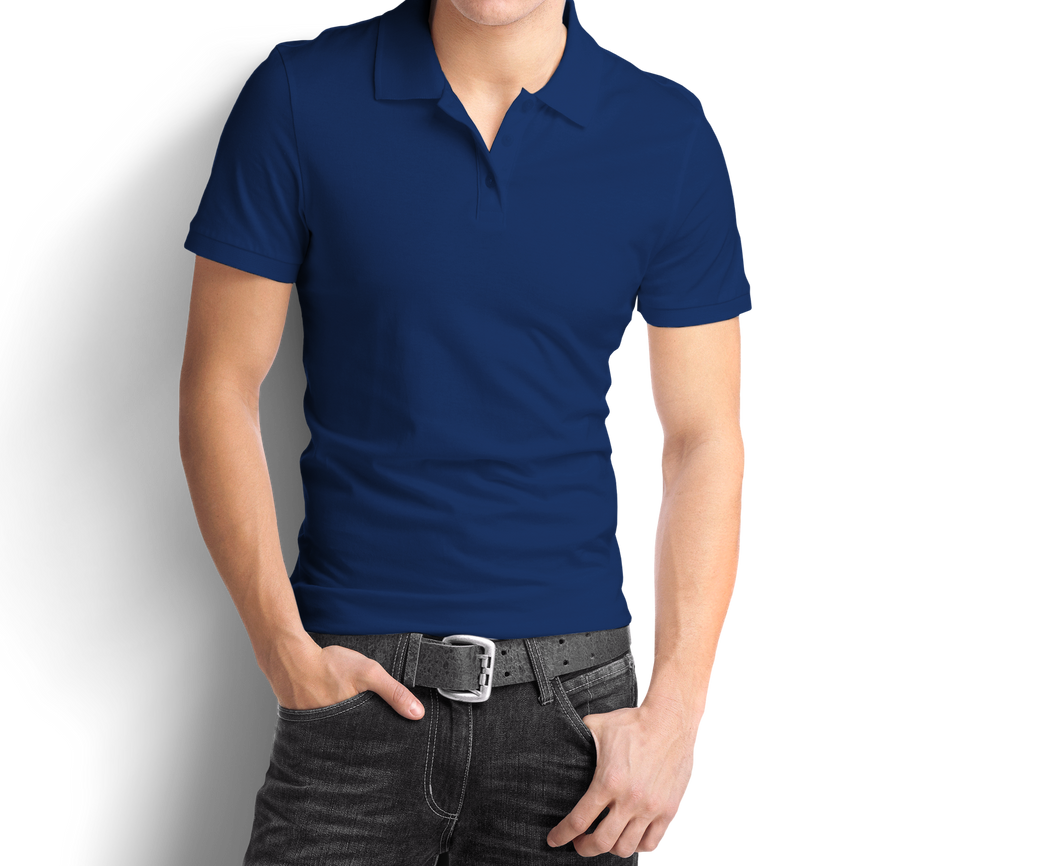 royal blue polo t shirt