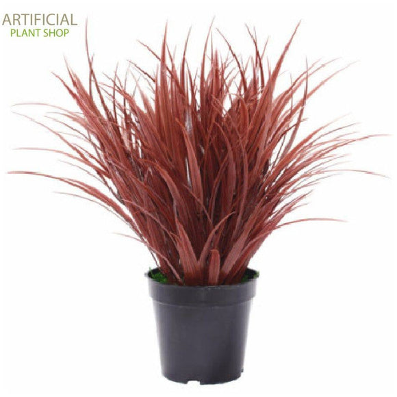 Artificial Plant Ornamental Potted Dense Burgundy Grass 38 cm