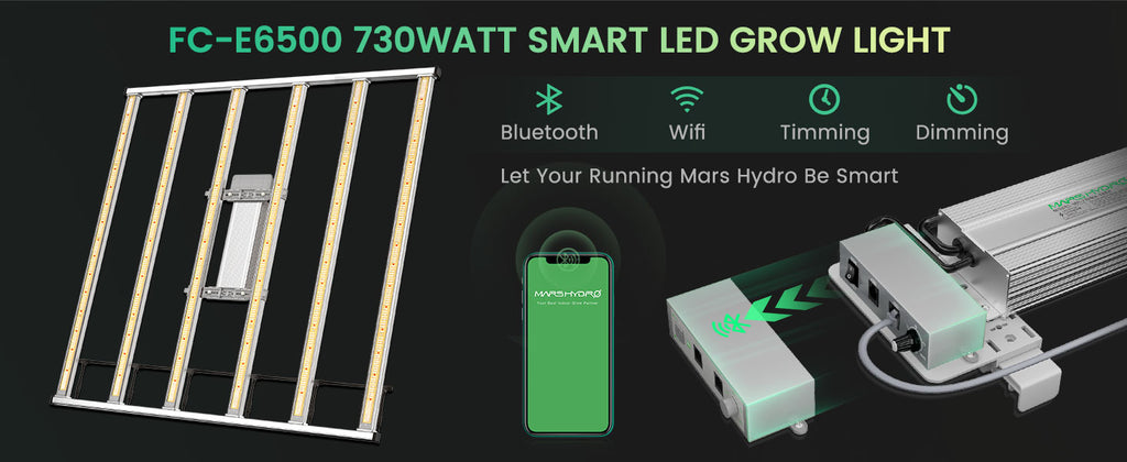 Mars Hydro Smart FC-E6500 LED Grow Light with App Controlled Dimming