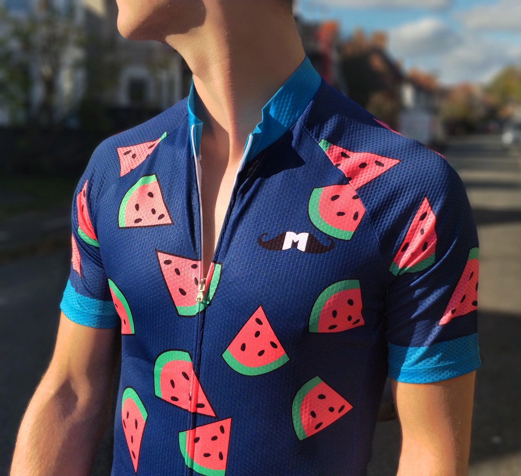 watermelon cycling jersey