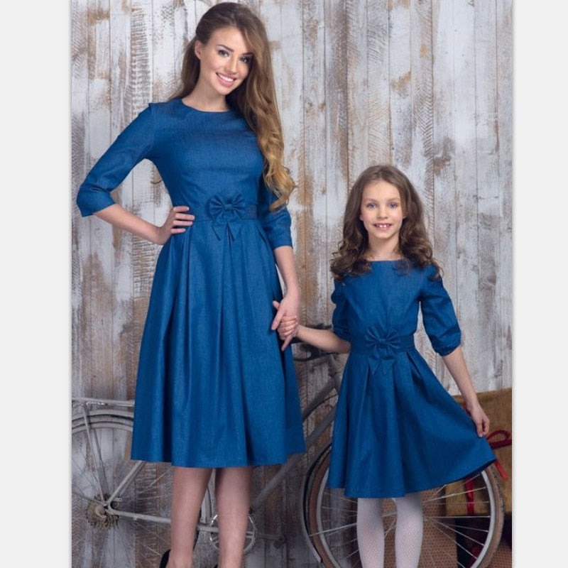 mom daughter matching party dress