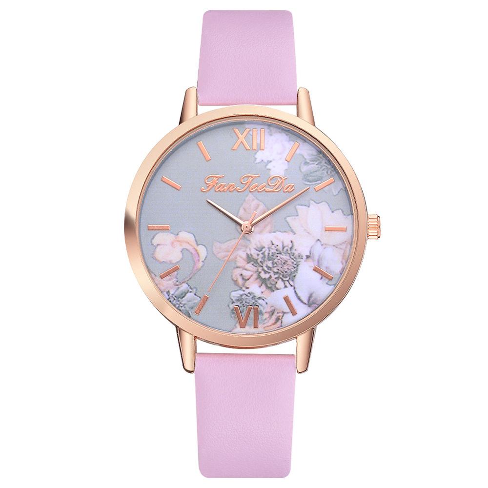 Retro Rose Flower Dial Design Ladies Watches Women Fashion Luxury Dress Watch 2020 New Casual Woman Quartz Leather Clock|Women's Watches|