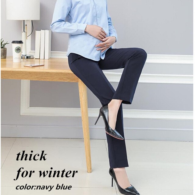 navy blue maternity work pants