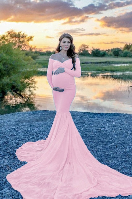 long dresses for pregnant women