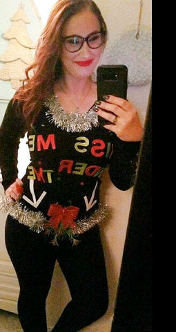 kiss me under the mistletoe sweater