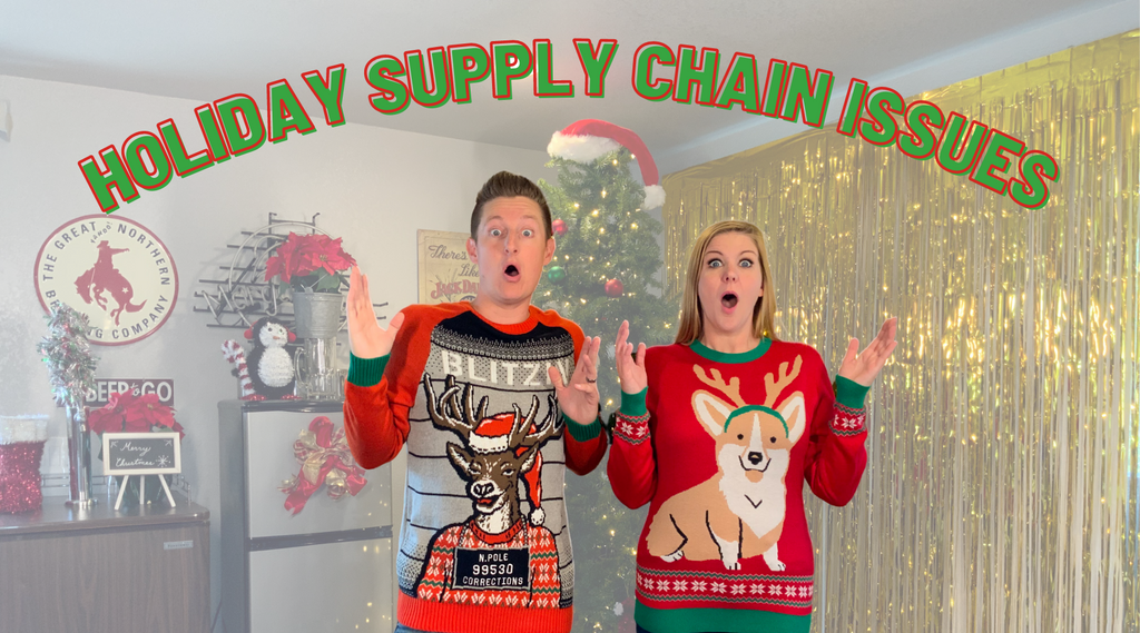 holiday supply chain issues corgi reindeer ugly christmas sweater