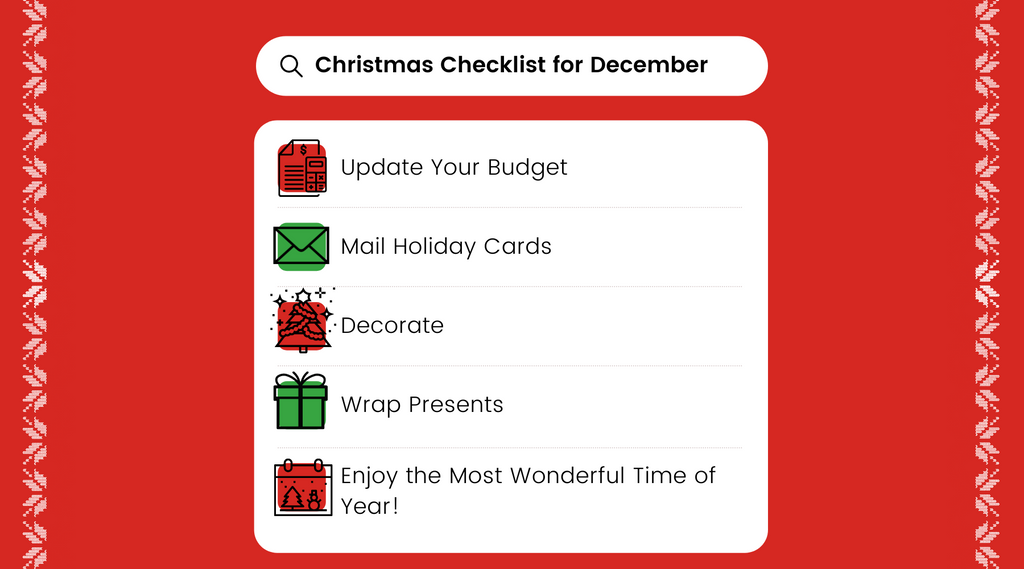 christmas checklist for december
