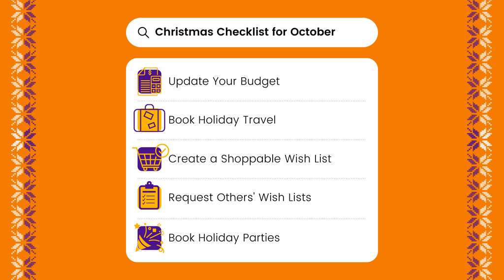 october checklist for christmas