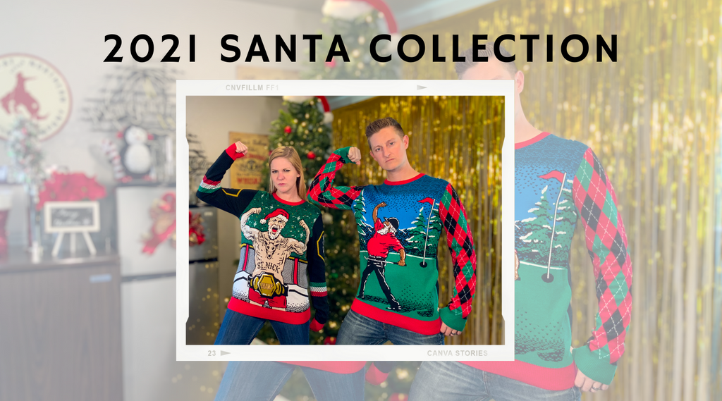 ugly christmas sweater santa collection 2021