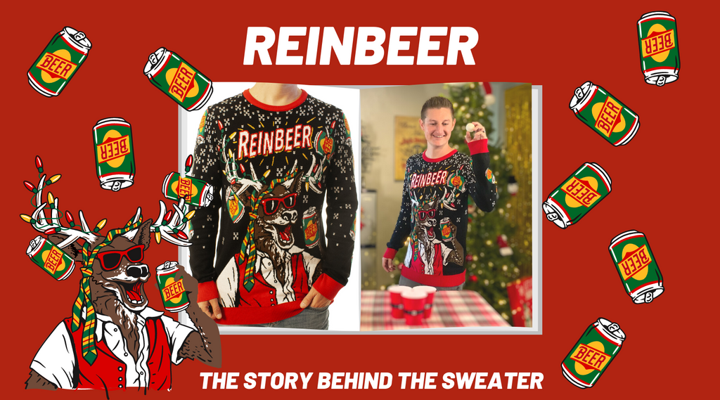 reinbeer story behind the sweater reindeer ugly christmas sweater