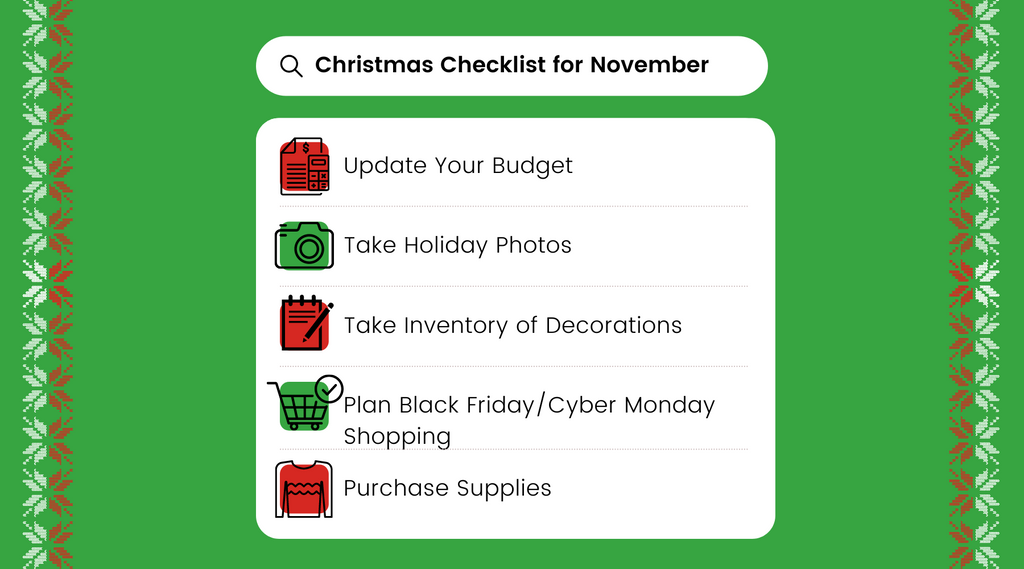 christmas checklist for november 
