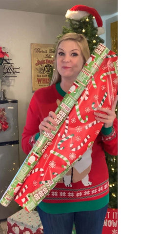 ugly christmas sweater corgi hallmark reversible wrapping paper christmas tip