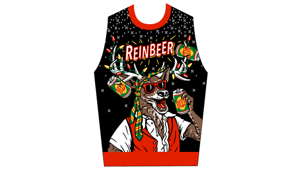 reinbeer ugly christmas sweater front panel design