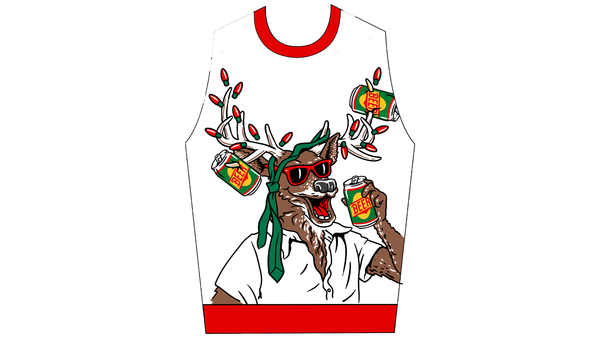 get lit reindeer sweater sketch ugly christmas sweater