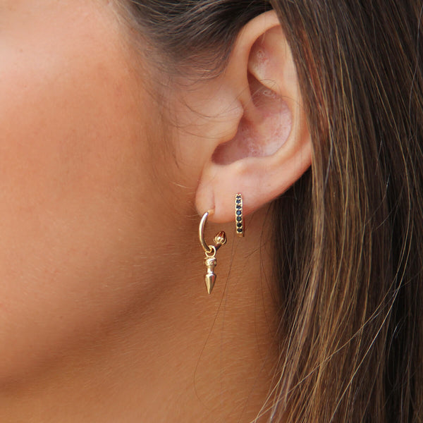 Gypsy Cones Earrings - Sterling Silver, Gold Plated