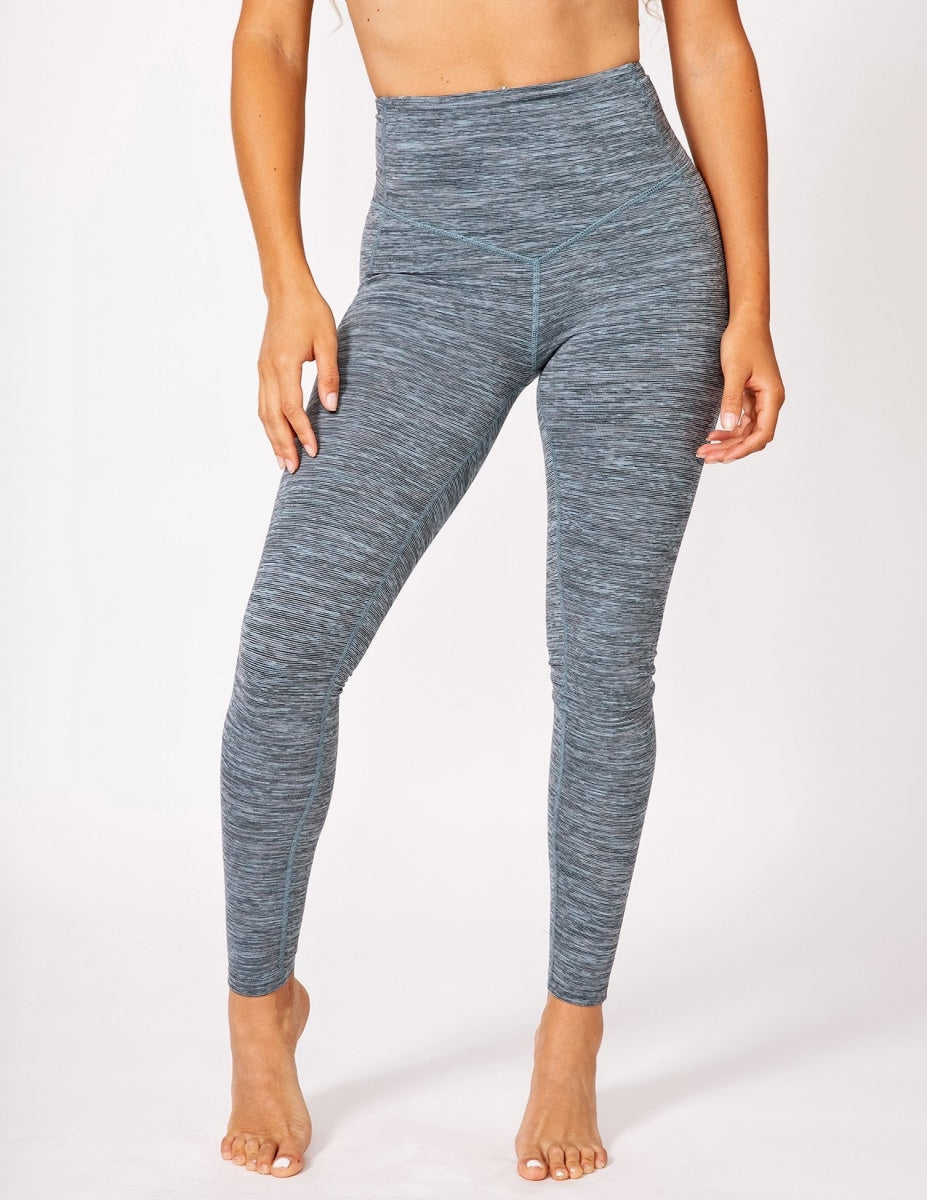 Women's High Waist, Full Length Leggings - Flawless Leggings - Aquamarine