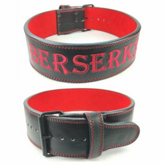 custom-leather-weightlifting-belt-red-suede-black-single-prong