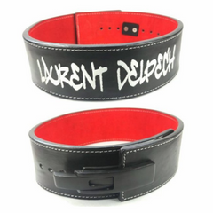 custom-leather-weightlifting-belt-red-black-lever-text